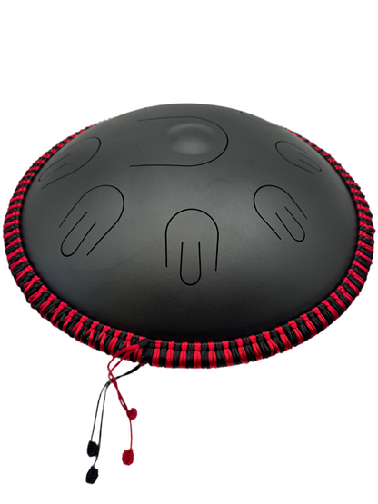 Handpan Drum 9 Note D Minor 35.6cm -  Steel Tongue Drum - BLACK